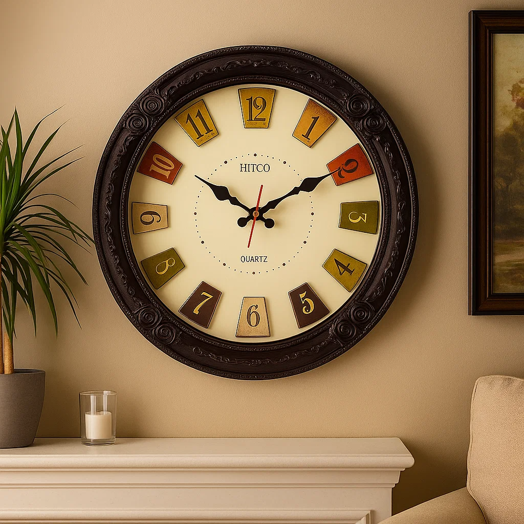 Vintage Charm – Antique-Inspired Multicolor Wall Clock