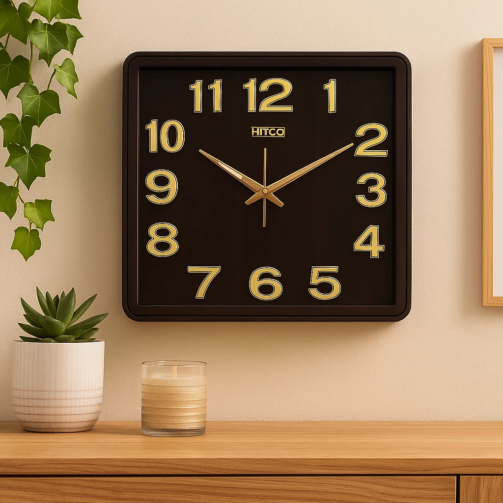 Squire Night Vision Gold Wall Clock L 40 Redium